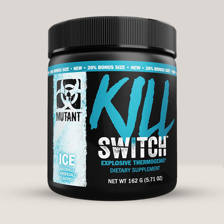 Cutie de Mutant Kill Switch, arzător de grăsimi termogenic de la Mutant, pentru energie și slăbire, 162g. Ice aroma.