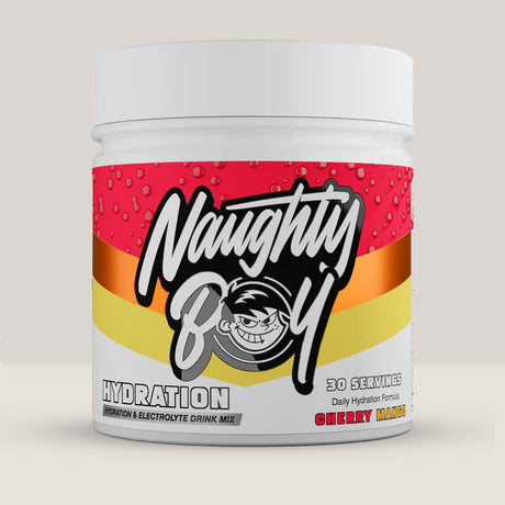 Imagine cu suplimentul Naughty Boy Hydration Complex, 210g, 30 de serviri. Cherry Mango aroma.