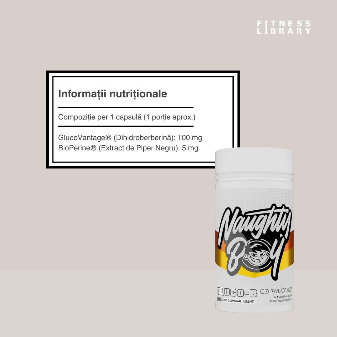 Gluco-B de la NaughtyBoy®: Energie maximă, siluetă sculptată, performanță amplificată.