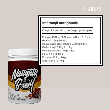 Siluetă ideală, recuperare rapidă. Naughty Boy Iso-9: Izolat proteic din zer.
