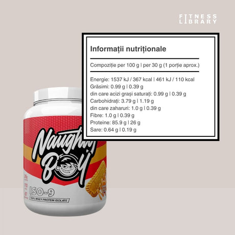 Siluetă ideală, recuperare rapidă cu Iso-9 Whey Isolate. Performanță desăvârșită de la Naughty Boy.