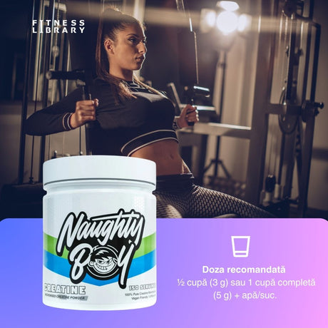 Creatină Monohidrată Micronizată Naughty Boy: Performanță maximă, recuperare rapidă. Energie amplificată.