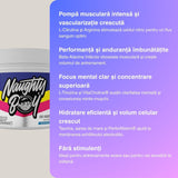 Performanță pură, fără cofeină. NAUGHTY BOY Pump: energie naturală, concentrare absolută, antrenament transcendent.