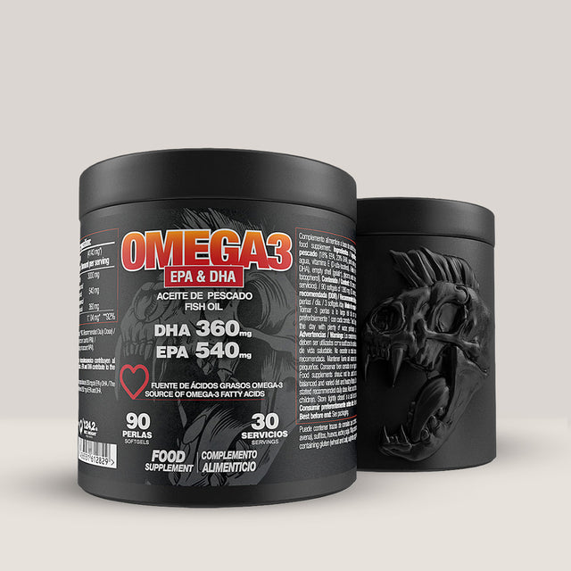 Flacon de Omega 3 de la Zoomad Labs, supliment cu ulei de pește (EPA & DHA) în 90 de capsule moi pentru sănătatea inimii și a creierului.