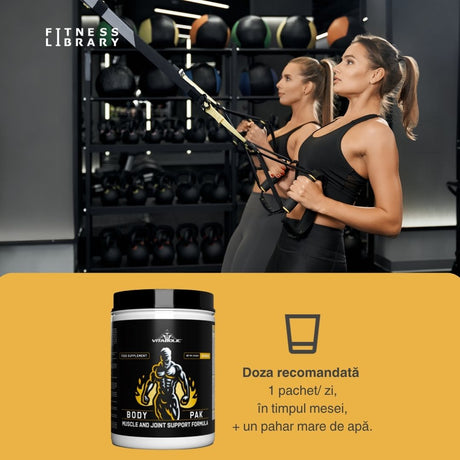 Nutriție avansată cu Body PAK Vitabolic: Articulații și mușchi protejați, imunitate fortificată, energie amplificată.