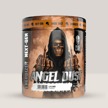 Suplimentul pre-workout Angel Dust Next-Gen Energizer de la SKULL LABS, 270g, 60 de serviri. Lychee aroma.