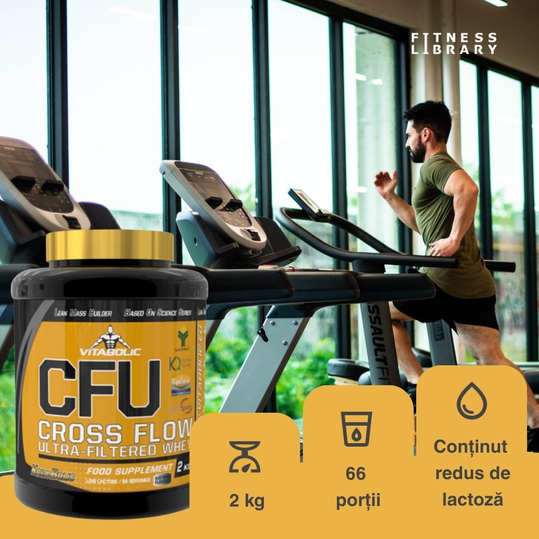 CFU Whey (creștere musculară, recuperare rapidă) – 2000g / 66 porții | VITABOLIC