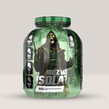 Recipient de 2kg de proteină izolată din zer SKULL LABS 100% Whey Isolate.