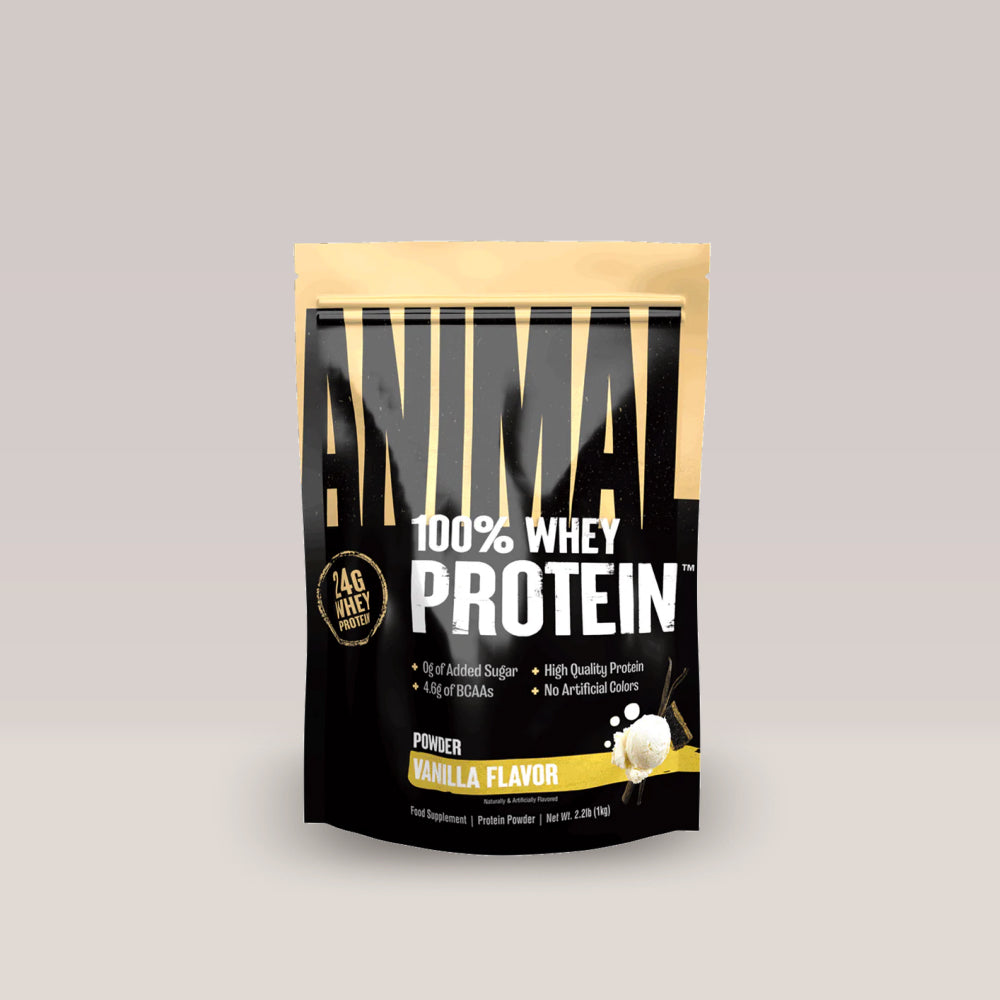 Proteina Animal 100% Whey Protein de la Universal Nutrition, 1kg. Vanilla aroma.