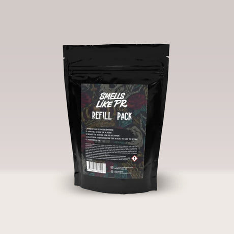 Pachet de reîncărcare (refill) pentru săruri cu amoniac de la Smells Like PR, pungă cu 40g de material uscat.