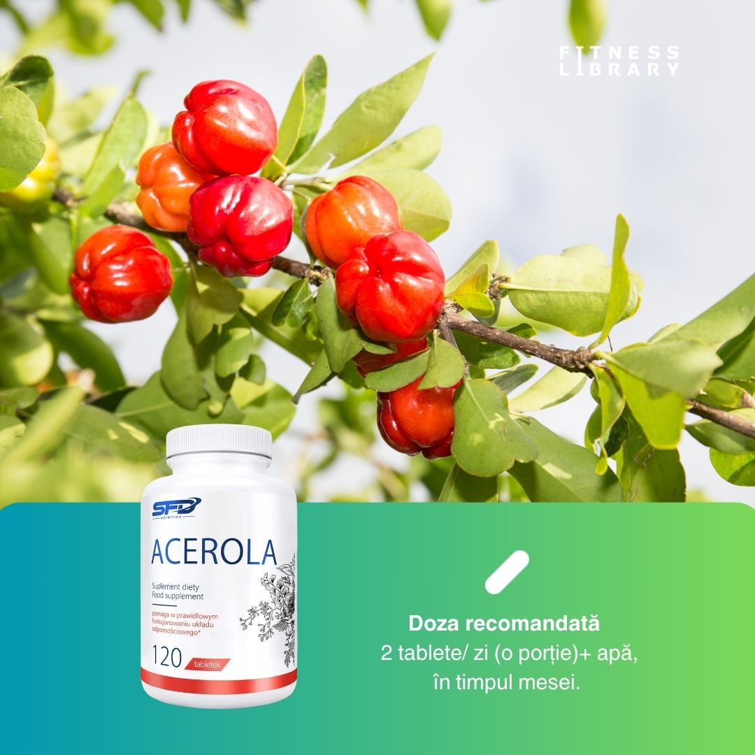 Vitamina C naturală din Acerola SFD hrănește imunitatea și oferă vitalitate radiantă.