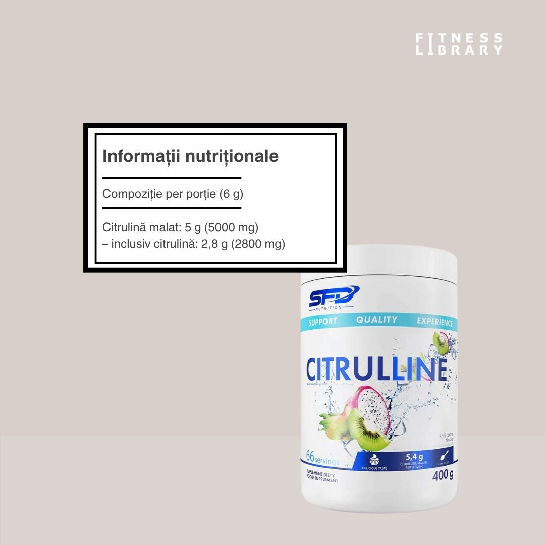 Citrulina Malat SFD: Antrenament intens, recuperare rapidă, performanță maximă.