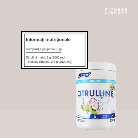 Citrulina Malat SFD: Antrenament intens, recuperare rapidă, performanță maximă.