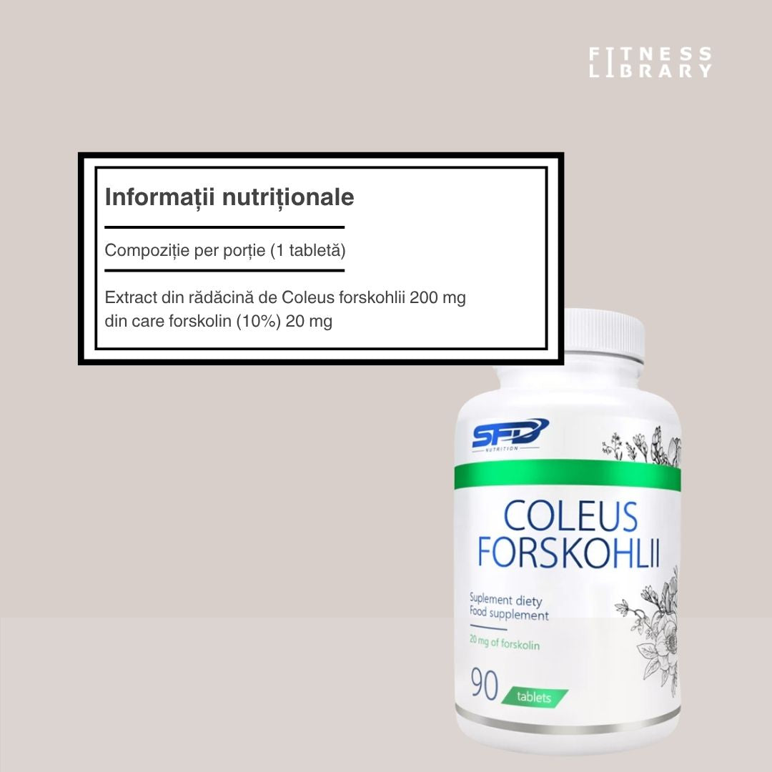 Siluetă ideală cu Coleus Forskohlii SFD! 10% forskolin pur pentru metabolism și wellness.