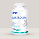 Imagine cu o cutie de SFD Electrolytes (180 tablete) de la SFD Nutrition, un complex de electroliți pentru hidratare și performanță.