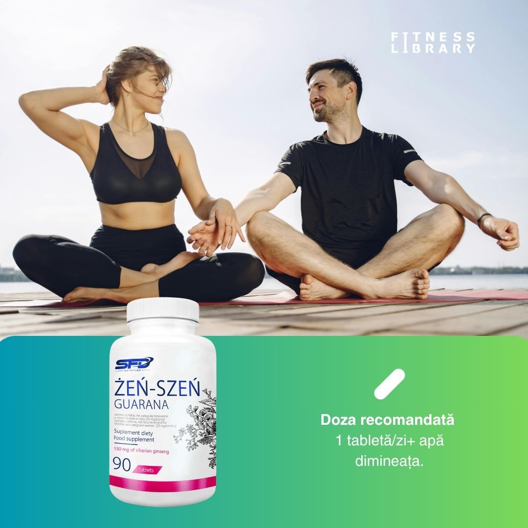 Energie calmă și rezistență profundă cu ginseng siberian și guarana. Performanță optimă, zi de zi.