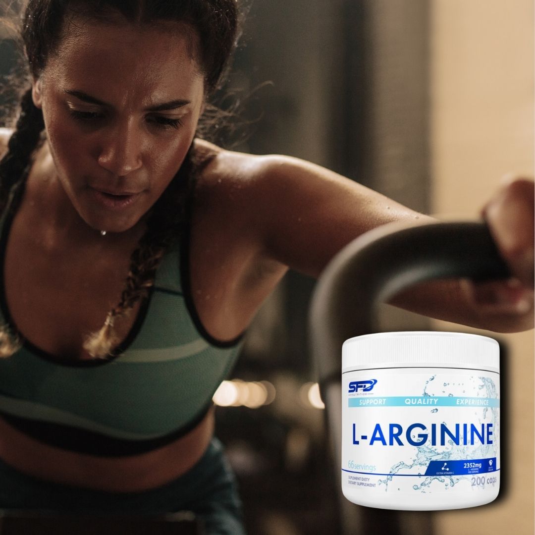 L-Arginina SFD: Forță, rezistență și pompare musculară intensă. Amplifică performanța și atinge potențialul maxim.