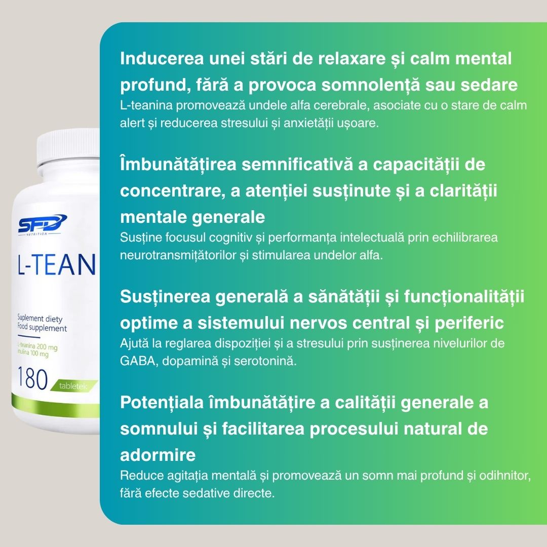 Claritate și calm cu L-Teanină și Inulină.