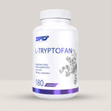 Imagine cu o cutie de SFD L-Tryptofan (180 tablete) de la SFD Nutrition, un supliment cu L-triptofan pentru un somn odihnitor și relaxare.