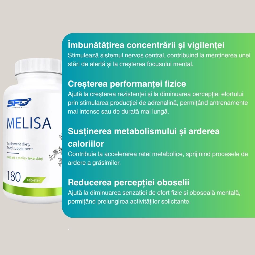 Somn profund și regenerator cu extract pur de Melisă. Elimină stresul și regăsește echilibrul interior.