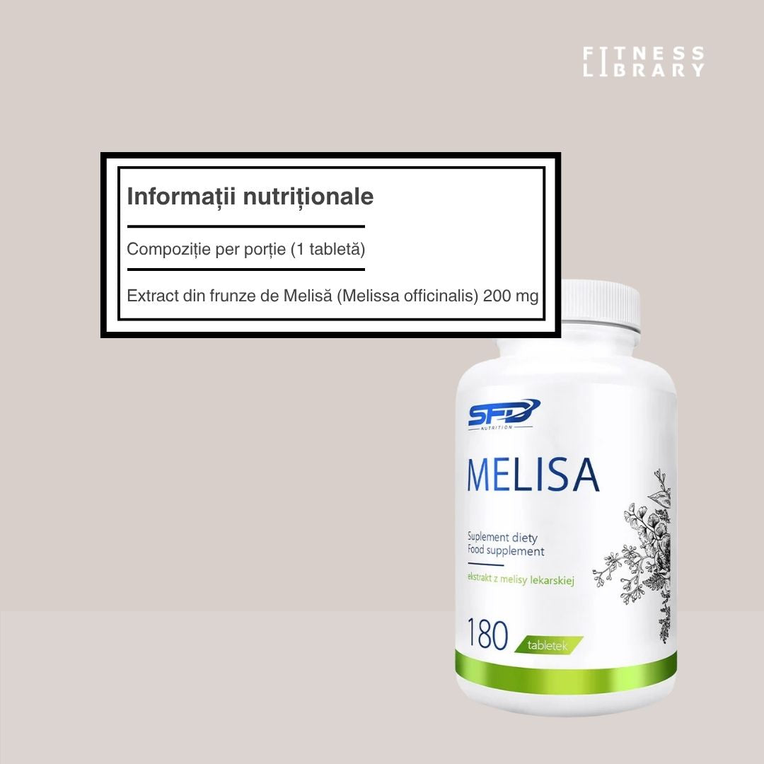 Somn profund, regenerator cu Melisă SFD Nutrition. Elimină stresul, trezește-te energizat!