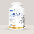 Imagine cu o cutie de SFD Omega 3 Strong (90 capsule) de la SFD Nutrition, un supliment cu ulei de pește concentrat pentru sănătatea inimii și a creierului.