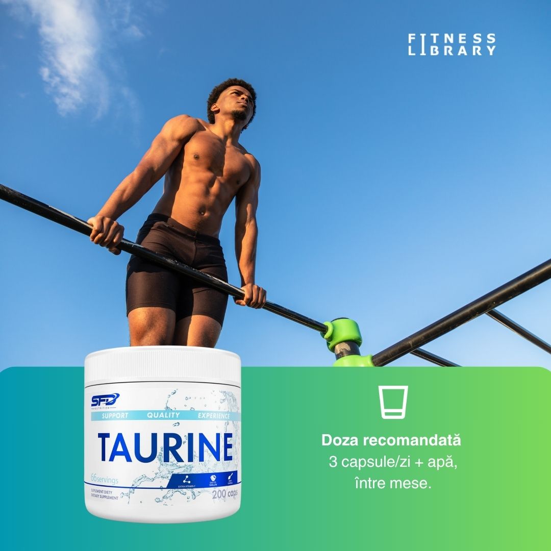 Taurină + Vitamina C SFD. Performanță maximă, recuperare rapidă.