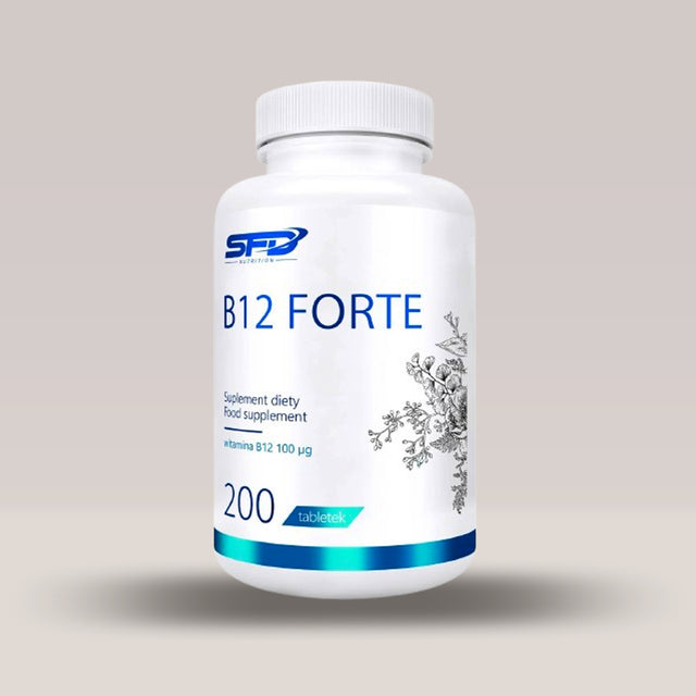 Imagine cu suplimentul alimentar Vitamin B12 FORTE de la SFD NUTRITION, 200 de tablete.