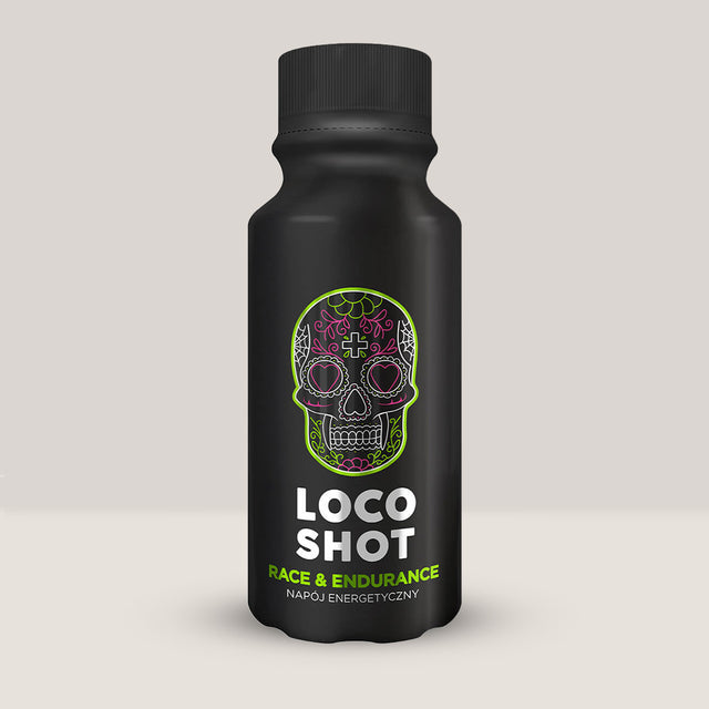 Imagine cu shot-ul energizant Race & Endurance de la LOCO, 120ml.