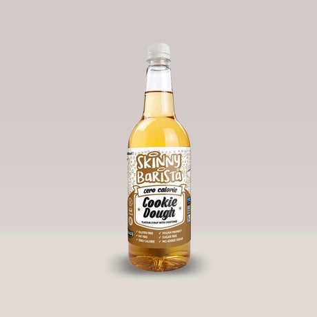 Sticlă de sirop fără calorii The Skinny Food Co cu aromă de aluat de biscuiți (Cookie Dough).