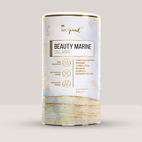 Imagine cu o cutie de so good! Beauty Marine Collagen (210g, 30 de serviri), un supliment cu colagen marin hidrolizat pentru frumusețe.