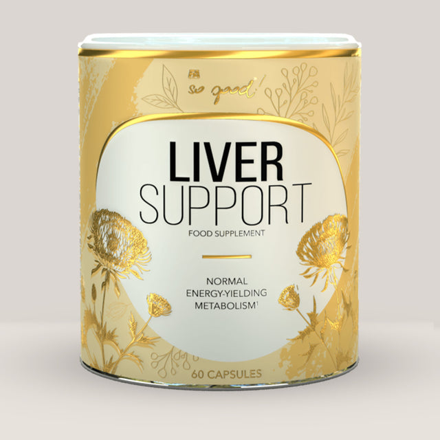 Flacon de Liver Support din gama so good! de la Fitness Authority, supliment cu silimarină pentru protecția ficatului, 60 capsule.
