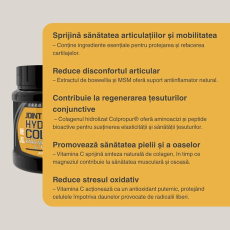 Articulații flexibile, mișcare liberă cu JOINT Collagen Xtra de la VITABOLIC.