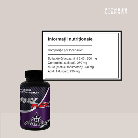 Articulații flexibile și confort zilnic cu Max Flex Vitabolic. Hrănire din interior pentru mișcare ușoară.