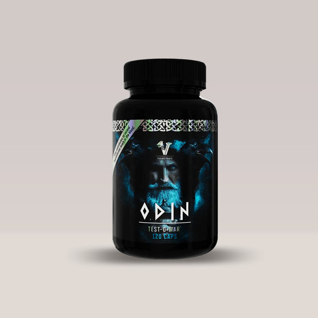 Imagine cu suplimentul alimentar Odin Testo Booster de la VIKING POWER, 120 de capsule.