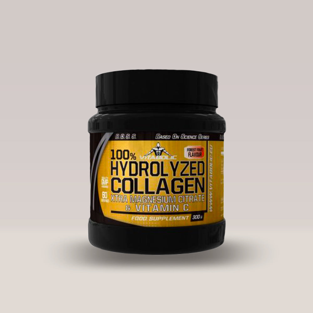 Imagine cu suplimentul alimentar 100% Hydrolyzed Collagen de la VITABOLIC, 300g, 60 de serviri.