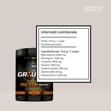 Energie explozivă, focus mental, performanțe de vârf. Ground Zero de la Vitabolic. Depășește-ți limitele.