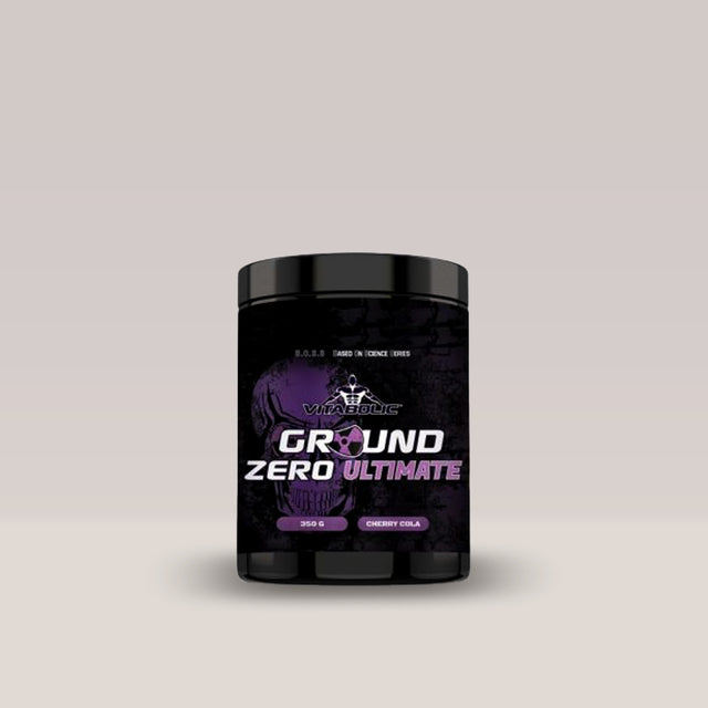 Imagine cu suplimentul pre-workout Ground Zero ULTIMATE de la VITABOLIC, 350g. Cherry Cola aroma.