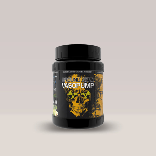 Imagine cu suplimentul pre-workout Ground Zero VasoPump de la VITABOLIC, 500g, 20 de serviri. Green Apple aroma.