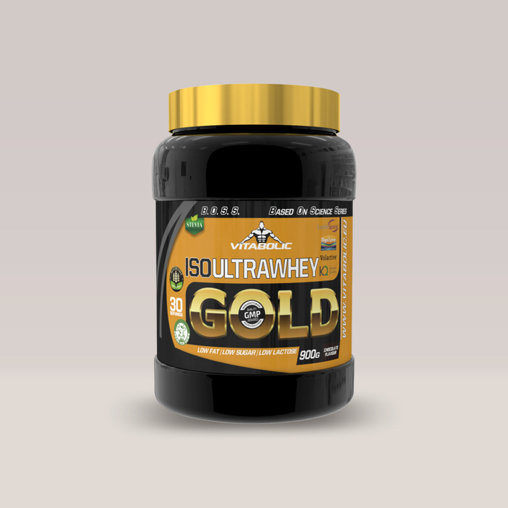 Imagine cu proteina din zer ISO UltraWhey Gold de la VITABOLIC, 900g, 30 de serviri.