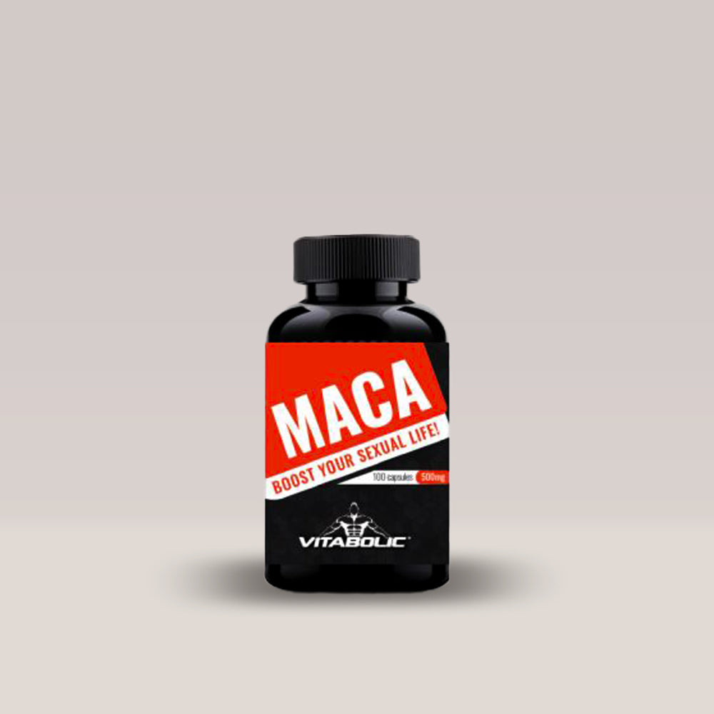 Imagine cu suplimentul alimentar Maca Extract de la VITABOLIC, 500mg, 100 de capsule.