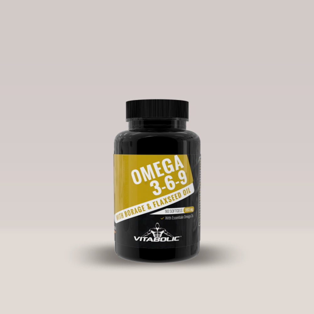 Imagine cu suplimentul alimentar Omega 3-6-9 de la VITABOLIC, 90 de capsule gelatinoase.