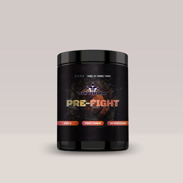 Imagine cu suplimentul pre-workout Pre Fight de la VITABOLIC, 285g, 30 de serviri.