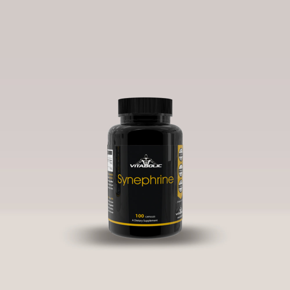 Imagine cu suplimentul alimentar Synephrine de la VITABOLIC, 100 de capsule.