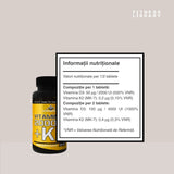 Vitamina D3+K2: Oase și inimă sănătoase. Vitalitate crescută.