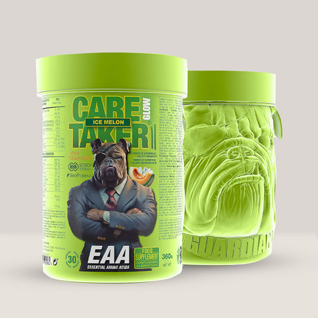 Imagine cu suplimentul de aminoacizi esențiali CARETAKER® II EAA Glow de la ZOOMAD LABS, 360g, 30 de serviri. Ice melon aroma.