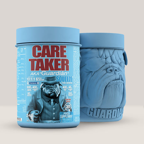 Cutie de Caretaker Squeeze de la Zoomad Labs, supliment 3-în-1 pentru definire musculară, cu BCAA și L-Carnitină, 345g.